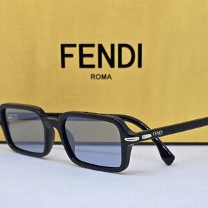 Fendi Dark Blue Rectangular Sunglasses